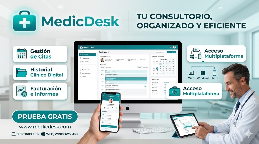 MedicDesk — tu consultorio organizado y eficiente